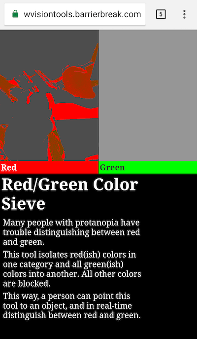 low vision tool color blindness